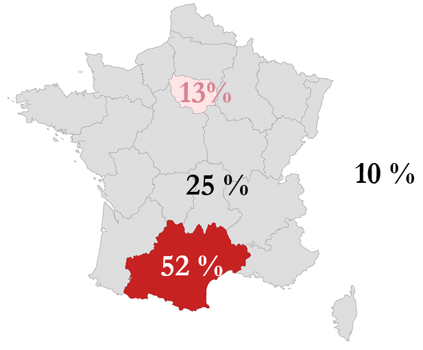 Carte des lieux de travail